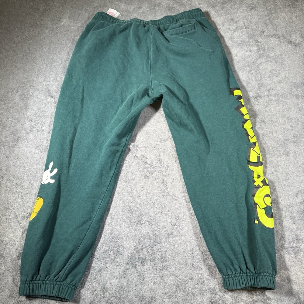Disney Mickey Mouse Sweatpants‎ Size Medium Green Mickey & Co Joggers - Picture 6 of 8